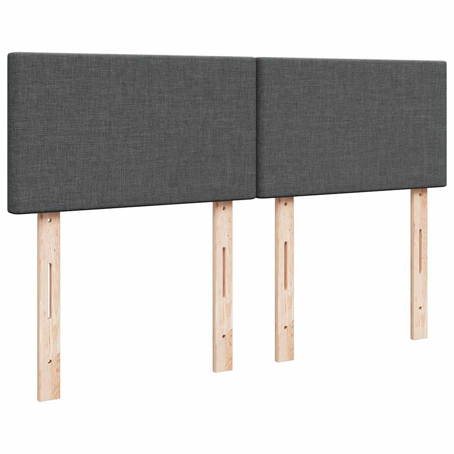 Ottoman bed met matras 140x200cm stof donkergrijs