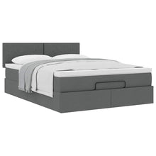 Ottoman bed met matras 140x200cm stof donkergrijs