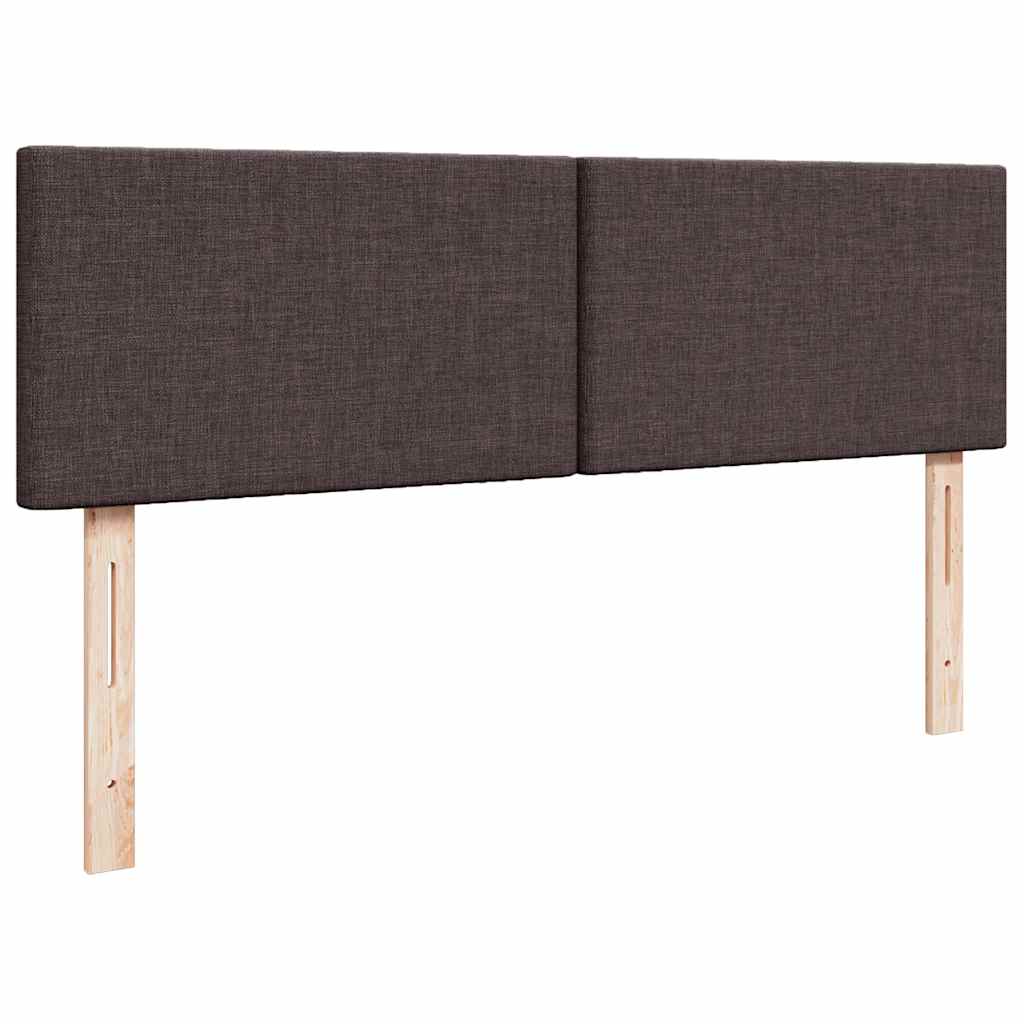 Ottoman bed met matras 140x200cm stof donkerbruin