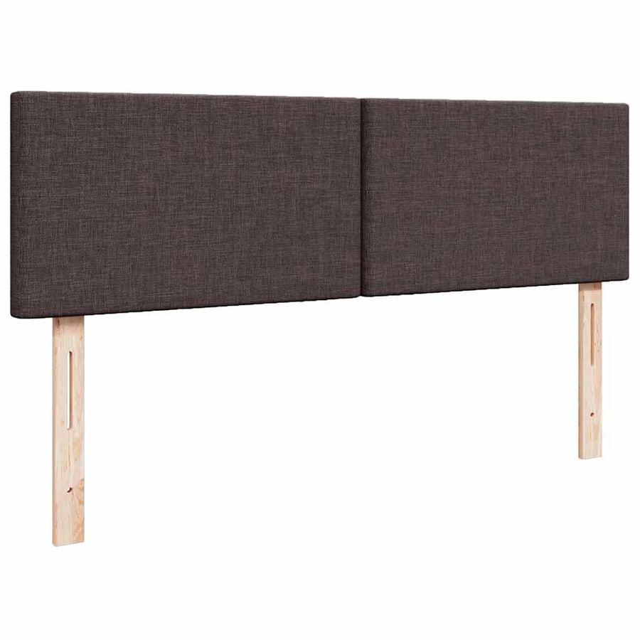 Ottoman bed met matras 140x200cm stof donkerbruin