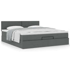 Ottoman bed met opbergruimte 160x200 cm donkergrijs