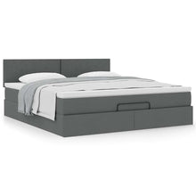 Ottoman bed met matras 160x200cm stof donkergrijs