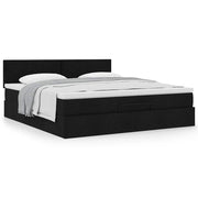 Ottoman bed met opbergruimte 180x200 cm zwart