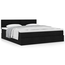 Ottoman bed met matras 180x200cm stof zwart