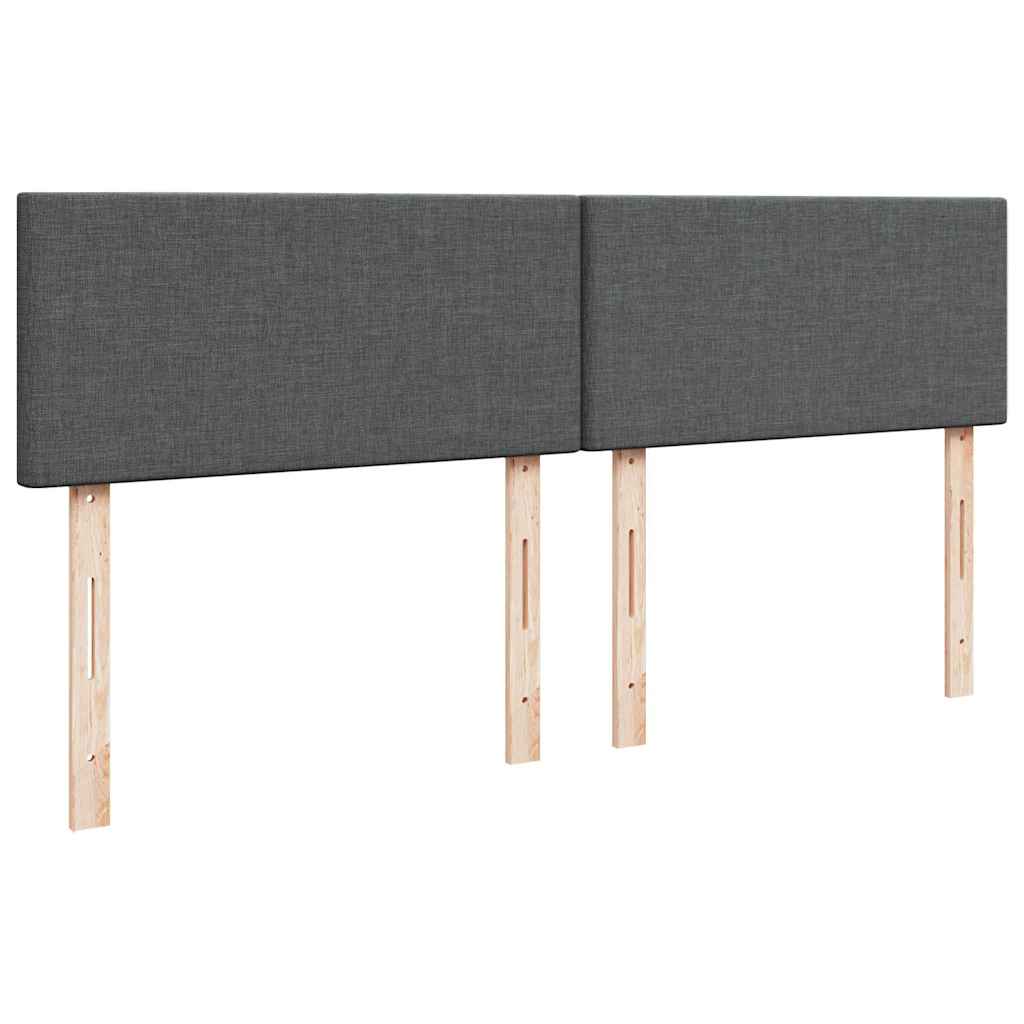 Ottoman bed met matras 200x200 cm stof donkergrijs