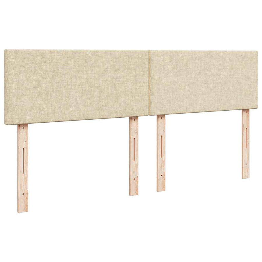Ottoman bed met matras 200x200 cm stof crèmekleurig
