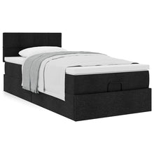 Ottoman bed met matras 80x200cm stof zwart
