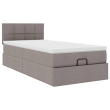 Ottoman bed met matras 80x200cm stof taupe