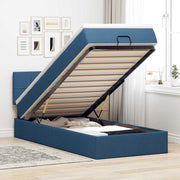 Ottoman bed met matras 80x200 cm blauw