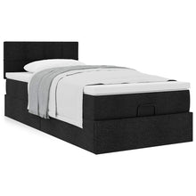 Ottoman bed met matras 90x190cm stof zwart