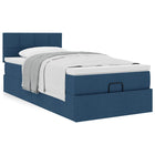 Ottomaans bed met opbergruimte 90x190 cm blauw
