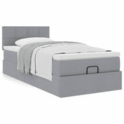 Bed met opbergruimte 90x200 cm lichtgrijs