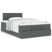 Bed met matras 120x190 cm donkergrijs