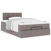 Ottoman bed met pocketveringmatras 120x190 cm taupe