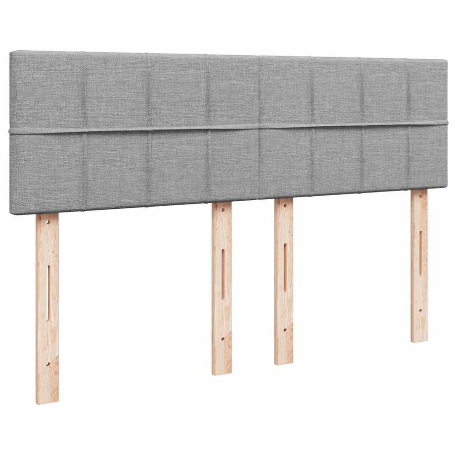Bed met matras 140x190 cm stof lichtgrijs