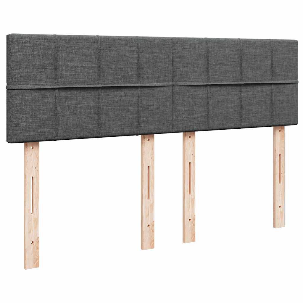 Bed met matras 140x190 cm stof donkergrijs
