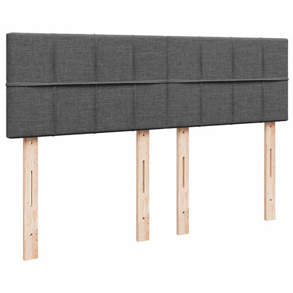 Bed met matras 140x190 cm stof donkergrijs
