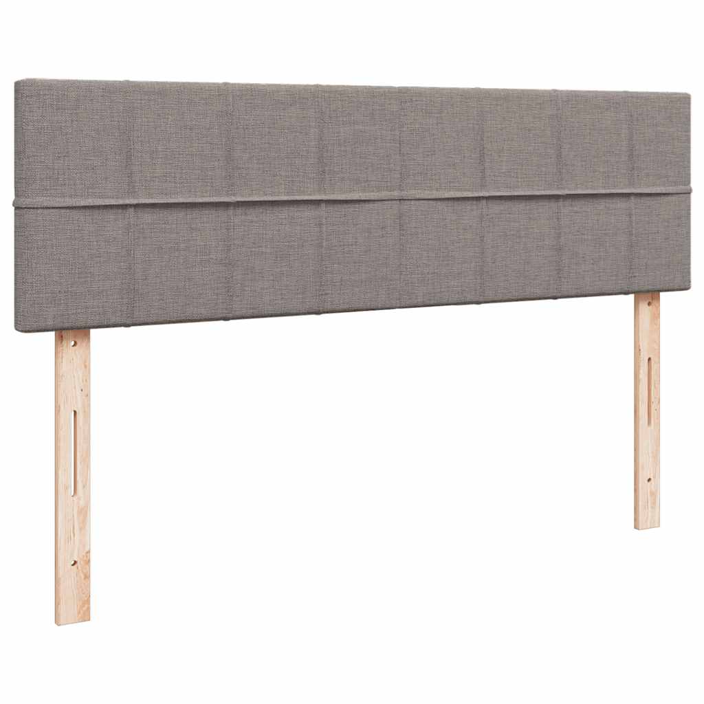Bed Met Matras Stof 140 x 190 cm Taupe