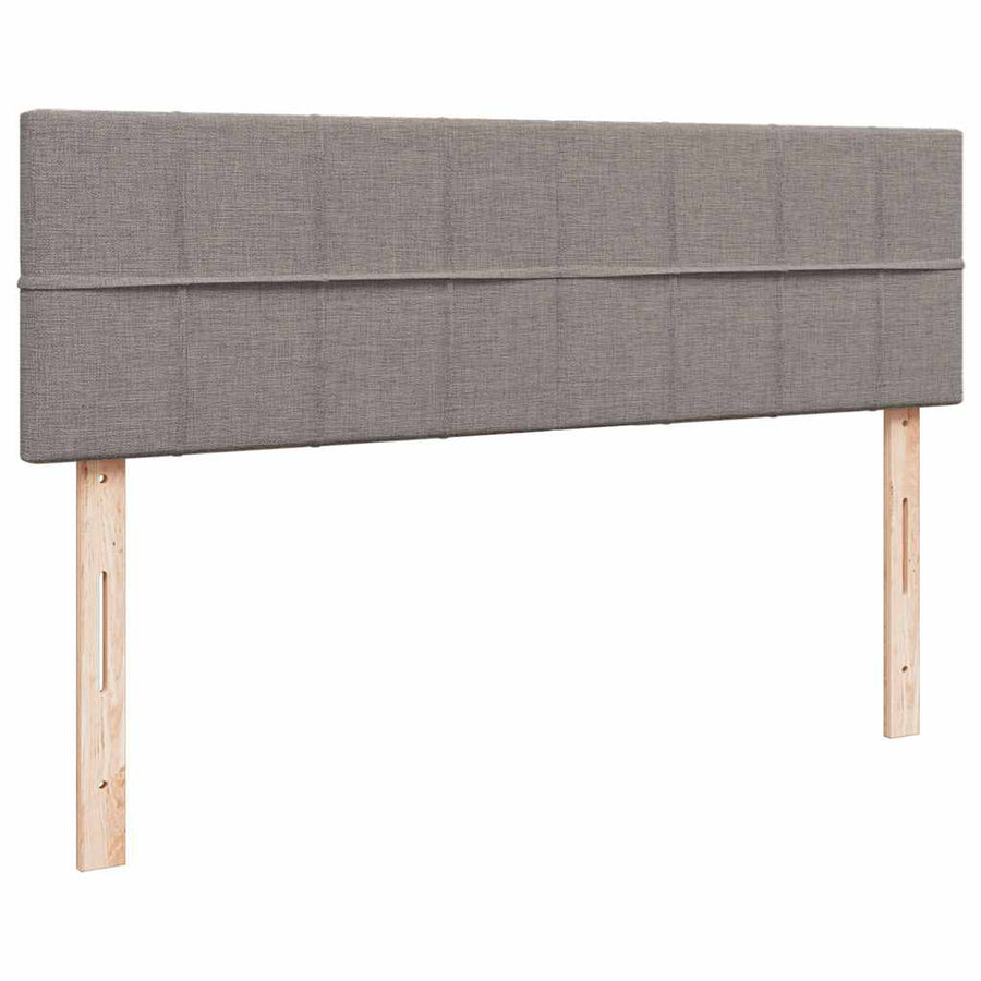 Bed Met Matras Stof 140 x 190 cm Taupe
