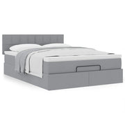 Ottoman bed met matras 140x200 cm lichtgrijs