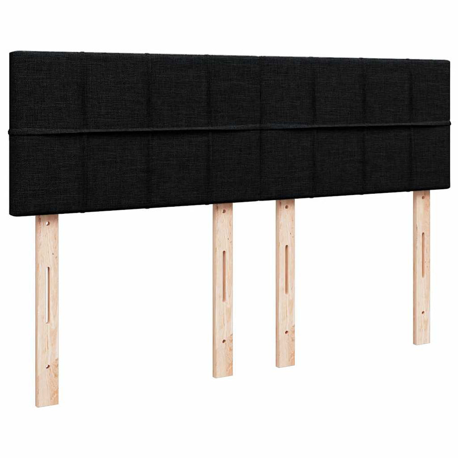 Ottoman bed met matras 140x200cm stof zwart