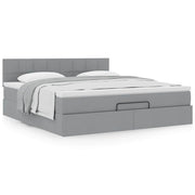 Bed met matras 160x200 cm stof lichtgrijs