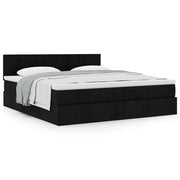 Ottoman bed met matras 160x200 cm zwart