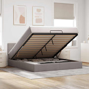 Ottoman bed met matras 160x200 cm taupe