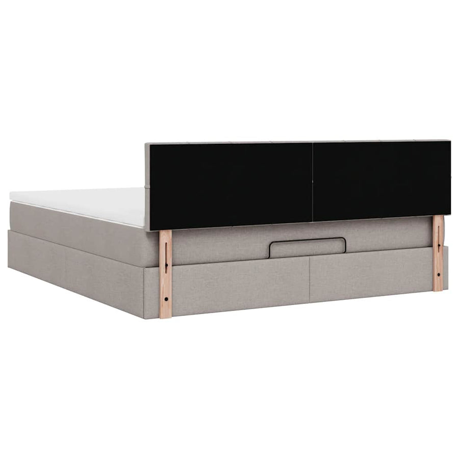 Ottoman bed met matras 180x200cm stof taupe