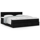 Ottoman bed met matras 200x200 cm zwart