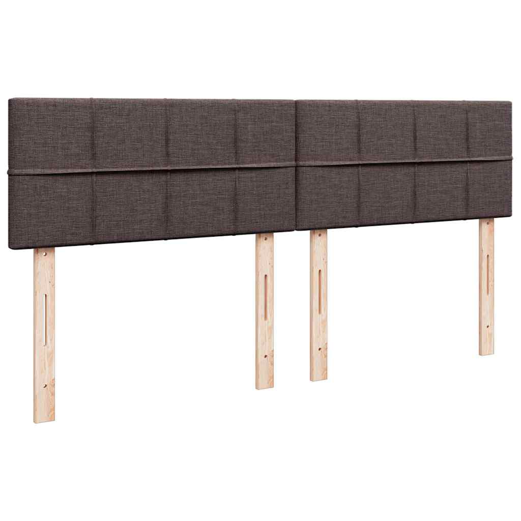 Ottoman bed met matras 200x200 cm stof donkerbruin