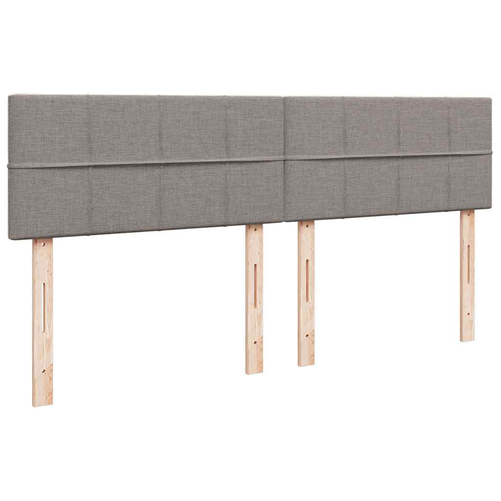 Ottoman bed met matras 200x200 cm stof taupe