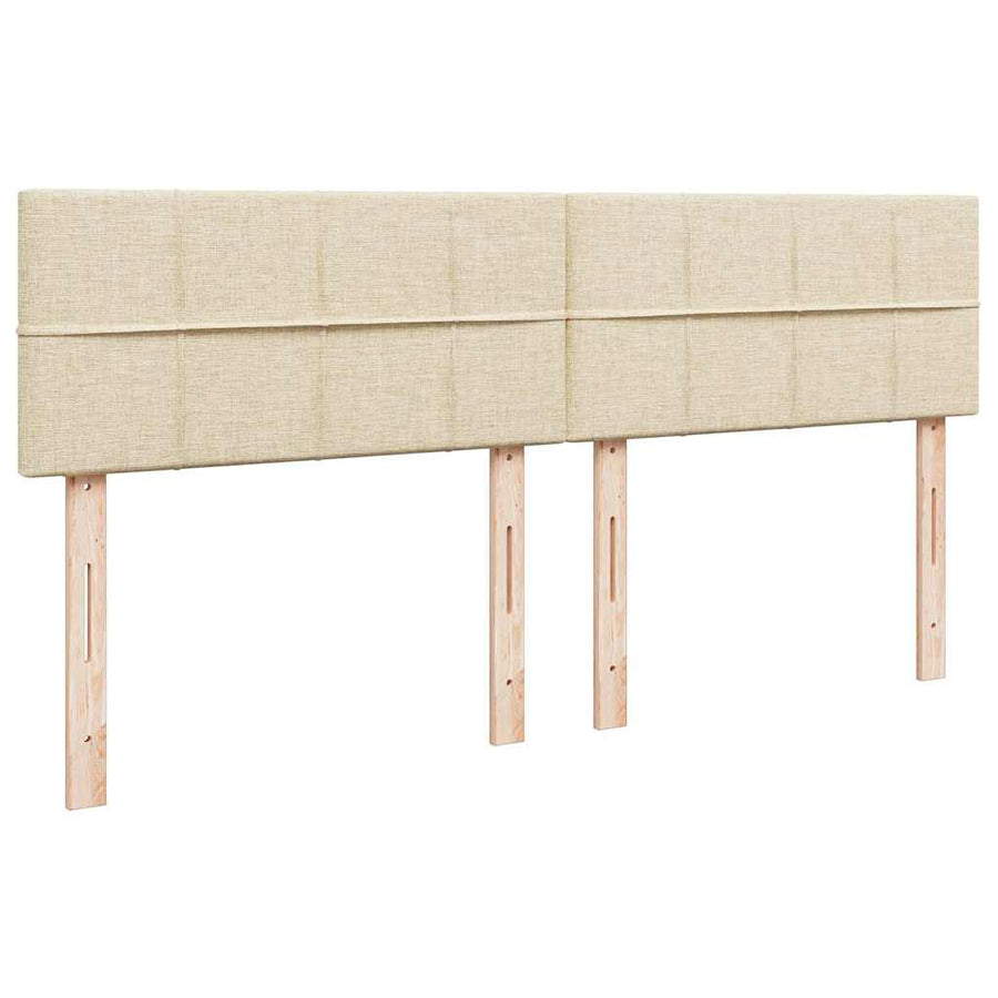 Ottoman bed met matras 200x200 cm stof crèmekleurig