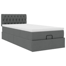 Ottoman bed met matras 80x200cm stof donkergrijs