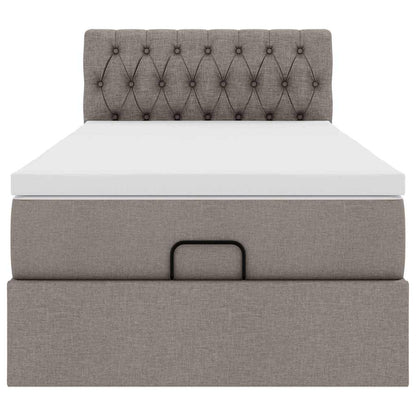 Ottoman bed met matras 90x190cm stof taupe