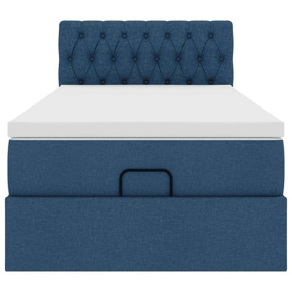 Ottoman bed met matras 90x190cm stof blauw