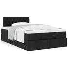 Bed with mattress 120x200 cm fabric black