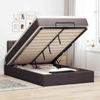 Bed met opbergruimte 120x200 cm donkerbruin