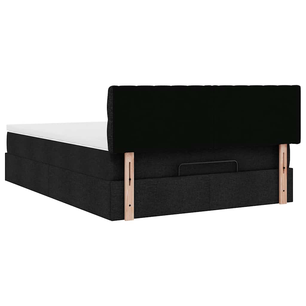 Bed met matras 140x190 cm stof zwart