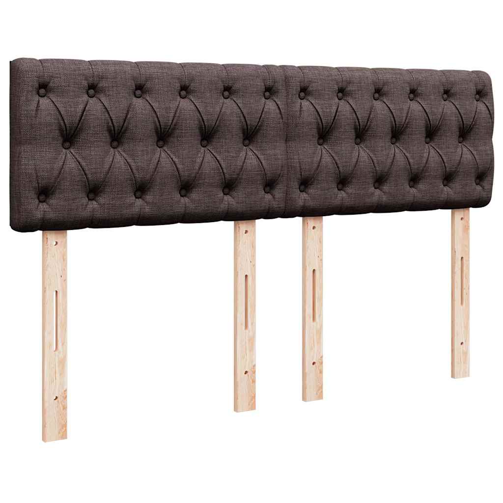 Bed met matras 140x190 cm stof donkerbruin