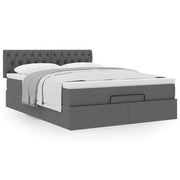 Bed met matras 140x200 cm donkergrijs
