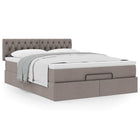 Bed met opbergruimte 140x200 cm taupe