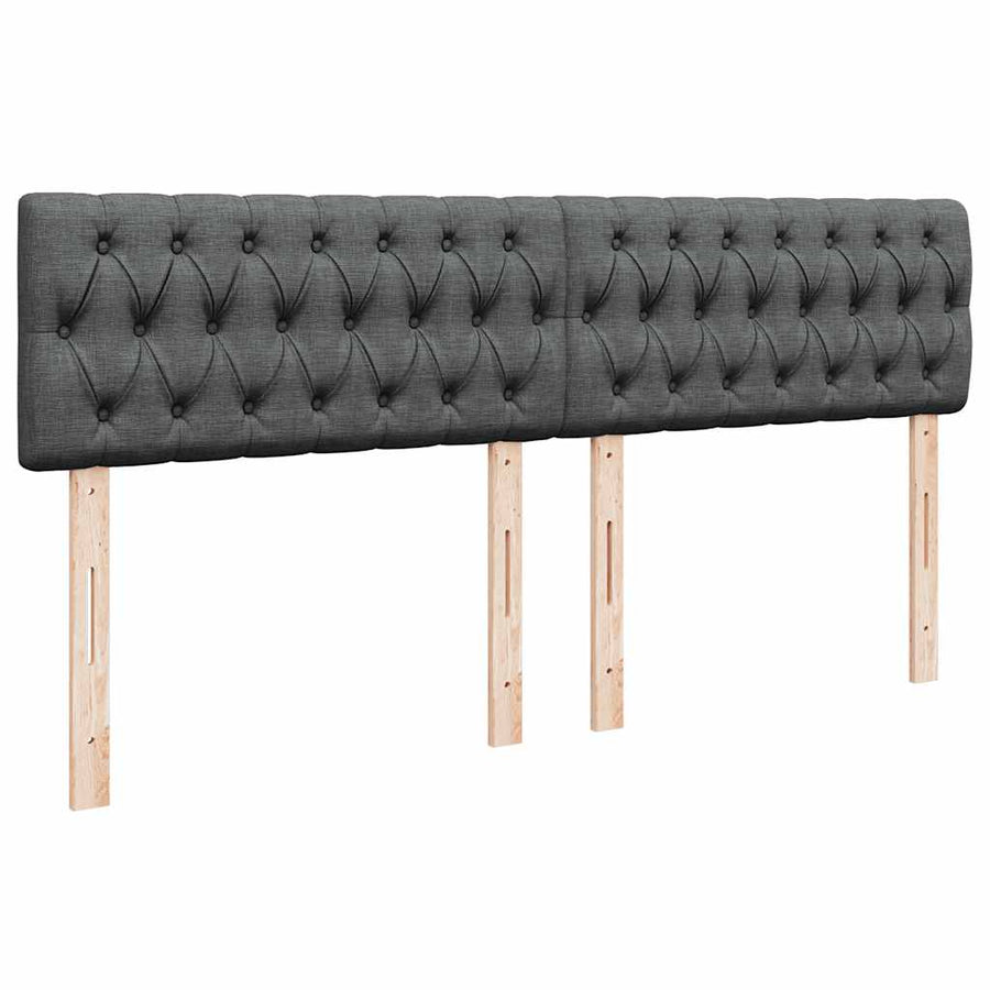 Ottoman bed met matras 160x200cm stof donkergrijs