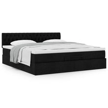 Ottoman bed met matras 160x200cm stof zwart