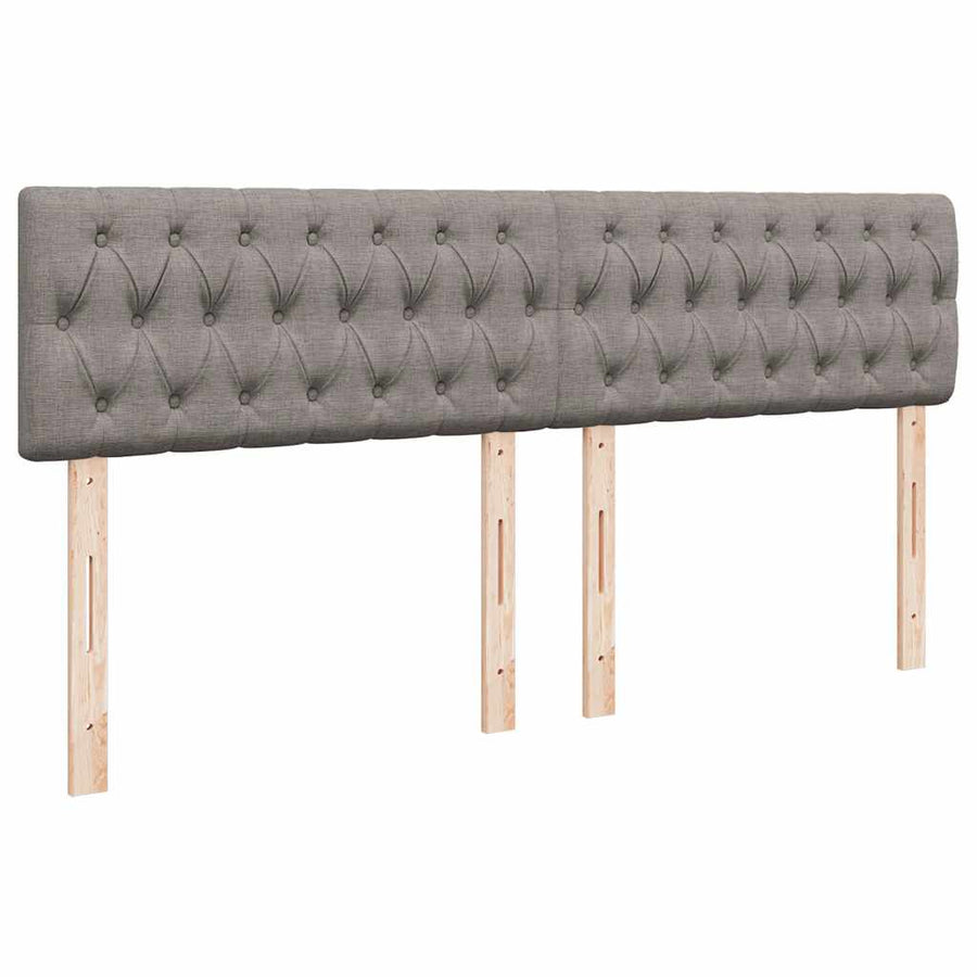 Ottoman bed met matras 200x200 cm stof taupe