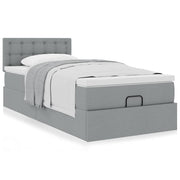 Ottoman bed met matras 80x200 cm lichtgrijs