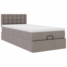 Ottoman bed met matras 90x190cm stof taupe