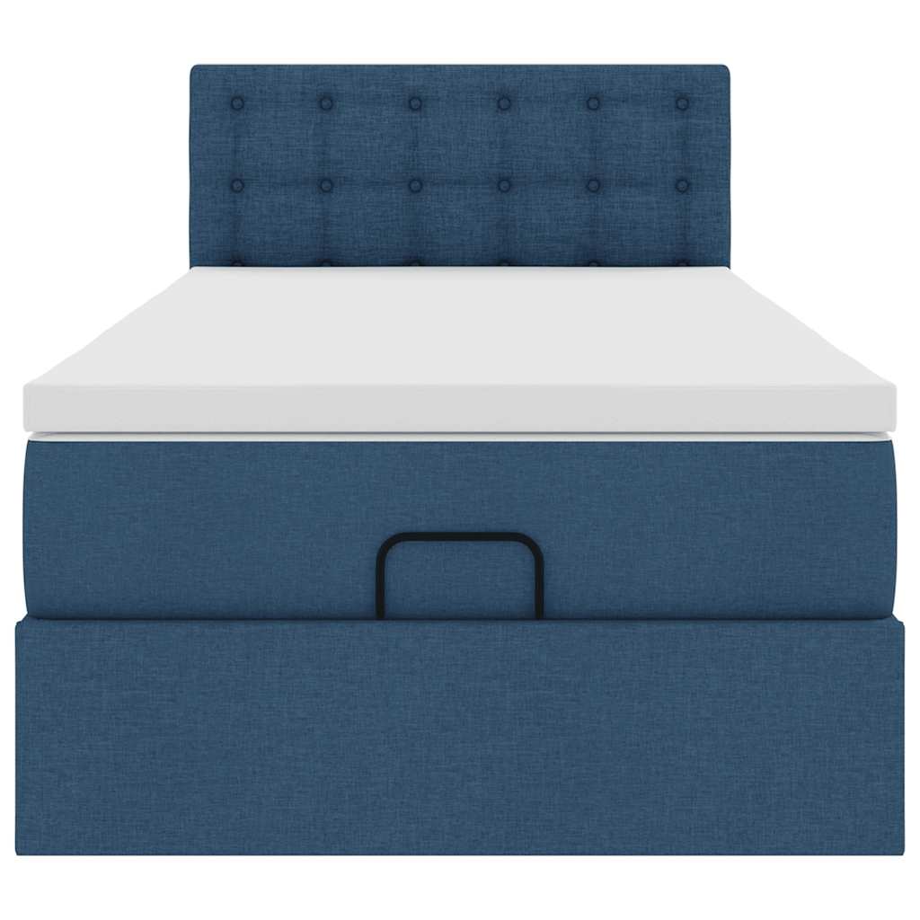 Ottoman bed met matras 90x190cm stof blauw