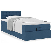 Ottoman bed met matras 90x190cm stof blauw