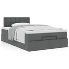Bed with mattress 120x200 cm dark gray fabric